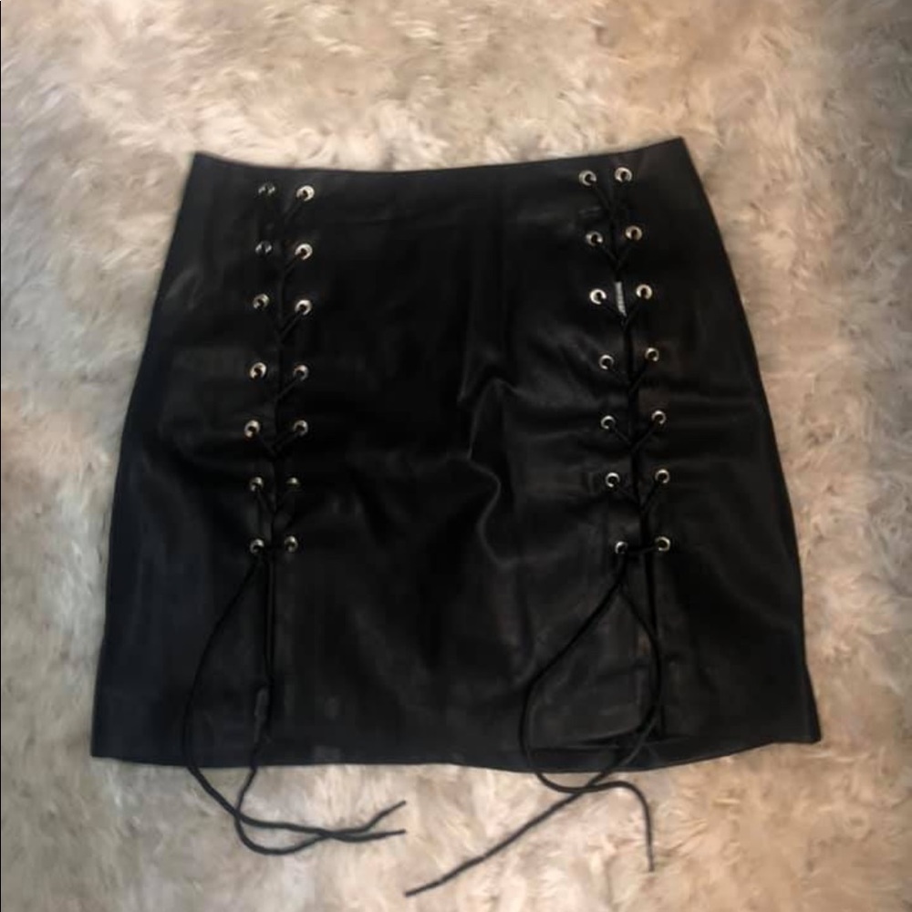 forever 21 leather skirt